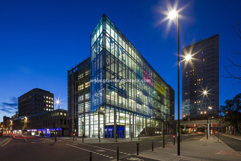 Newcastle Central Library by dusk, Newcastle upon Tyne, Tyne & Wear ...