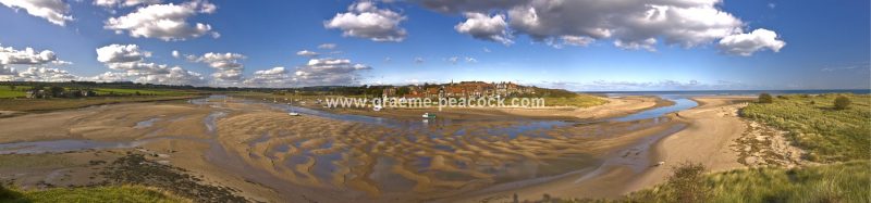 Alnmouth harbour and village,  Alnmouth,  Northumberland