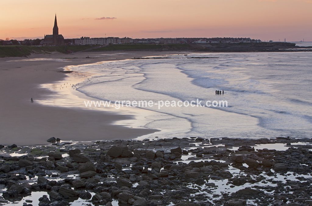 Sunset over Longsands beach, Tynemouth, Tyne and Wear - GraemePeacock